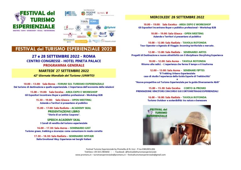 Il Festival del turismo esperienziale