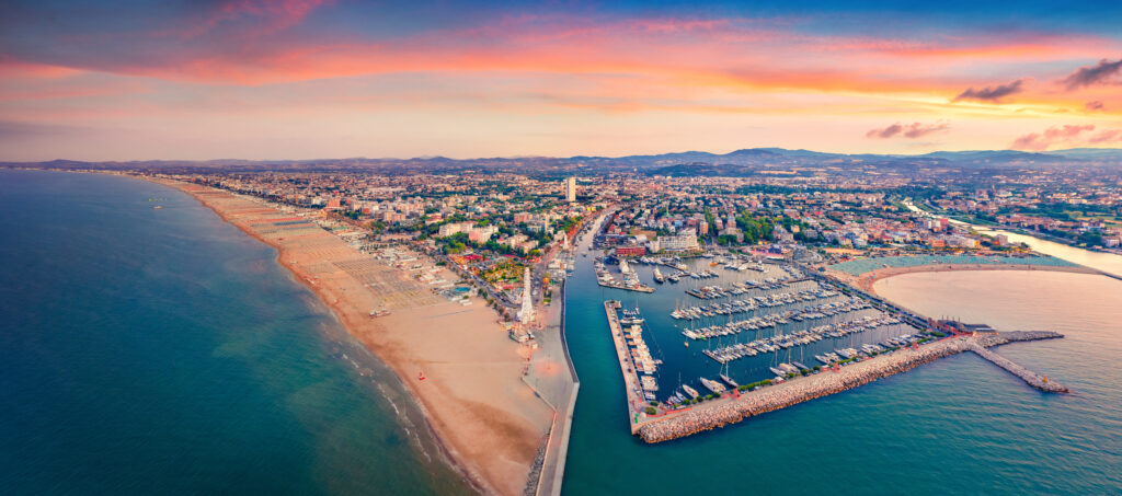 veduta aerea di Rimini